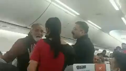"Unruly & inappropriate" behaviour by a passenger on the Delhi-Hyderabad SpiceJet flight at Delhi airport today. The passenger and & a co-passenger were deboarded and handed over to the security team at the airport
