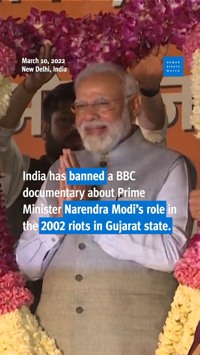 India has banned a BBC documentary about Prime Minister Narendra Modi’s role in the 2002 riots in Gujarat state. The documentary highlighted a report that found Modi “directly responsible” for the “climate of impunity” enabling the violence.