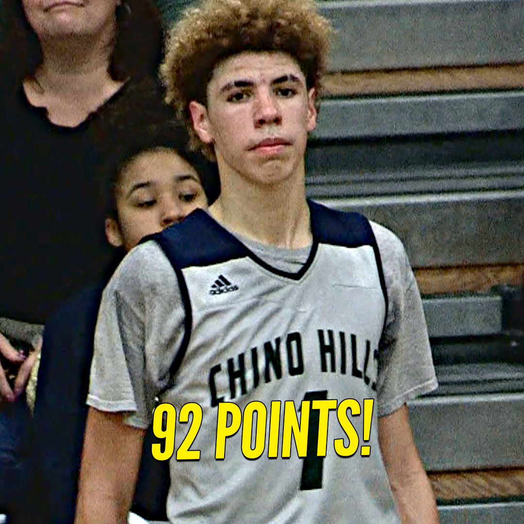 8 years ago today Lamelo Ball dropped 92 points Melo