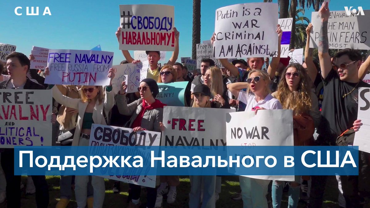 В Калифорнии прошла массовая акция русской общины в поддержку Алексея Навального