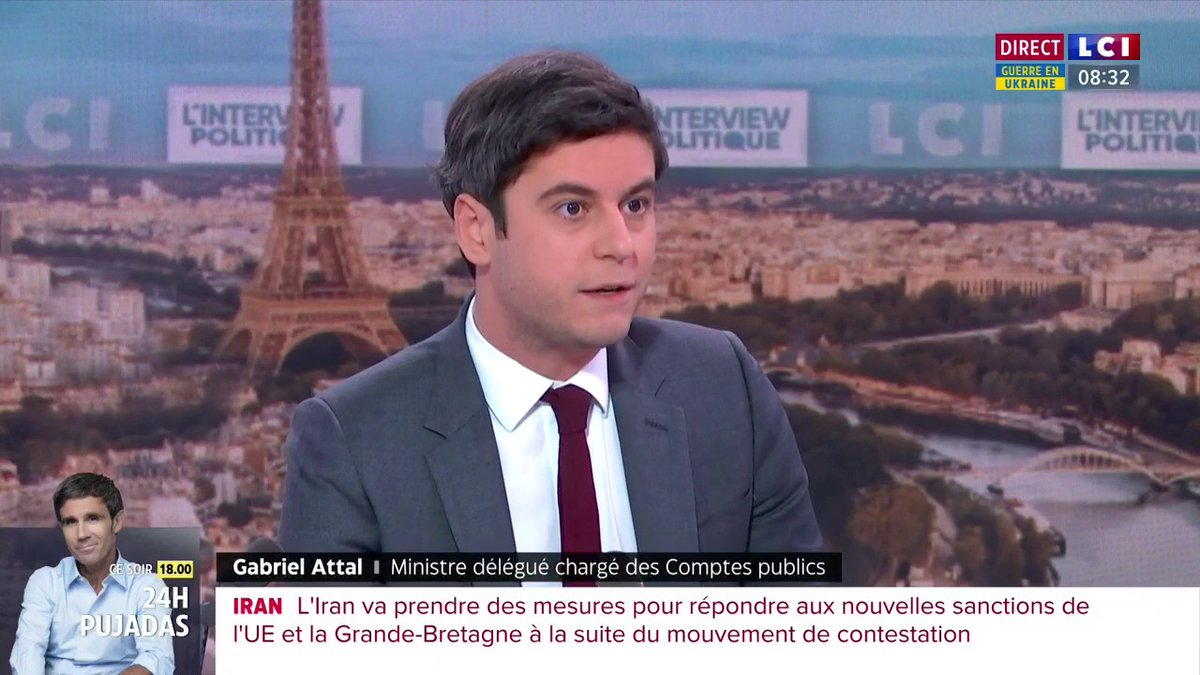🔴🗣️ Réforme des #retraites, quel message pour les syndicats ? "Je dis qu'il y a ceux qui prennent le parti du #blocage, et ceux qui font le pari du dialogue", assure Gabriel Attal à Adrien Gindre dans #LesMatinsLCI.