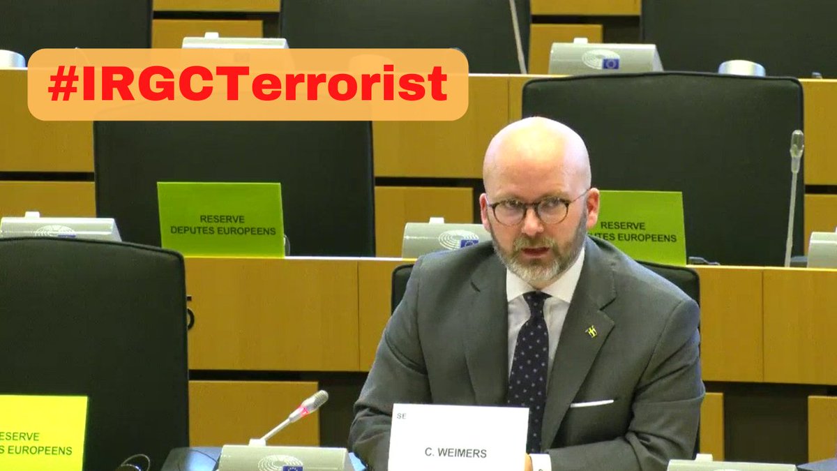Today I confronted 🇸🇪 Foreign Minister Tobias Billström on why there is such hesitation to add the #IRGC to the EU terrorist list. Billström has said proof is needed to make a solid legal case for listing the IRGC. I graciously provided examples. #IRGCterroists #IRGCterroists