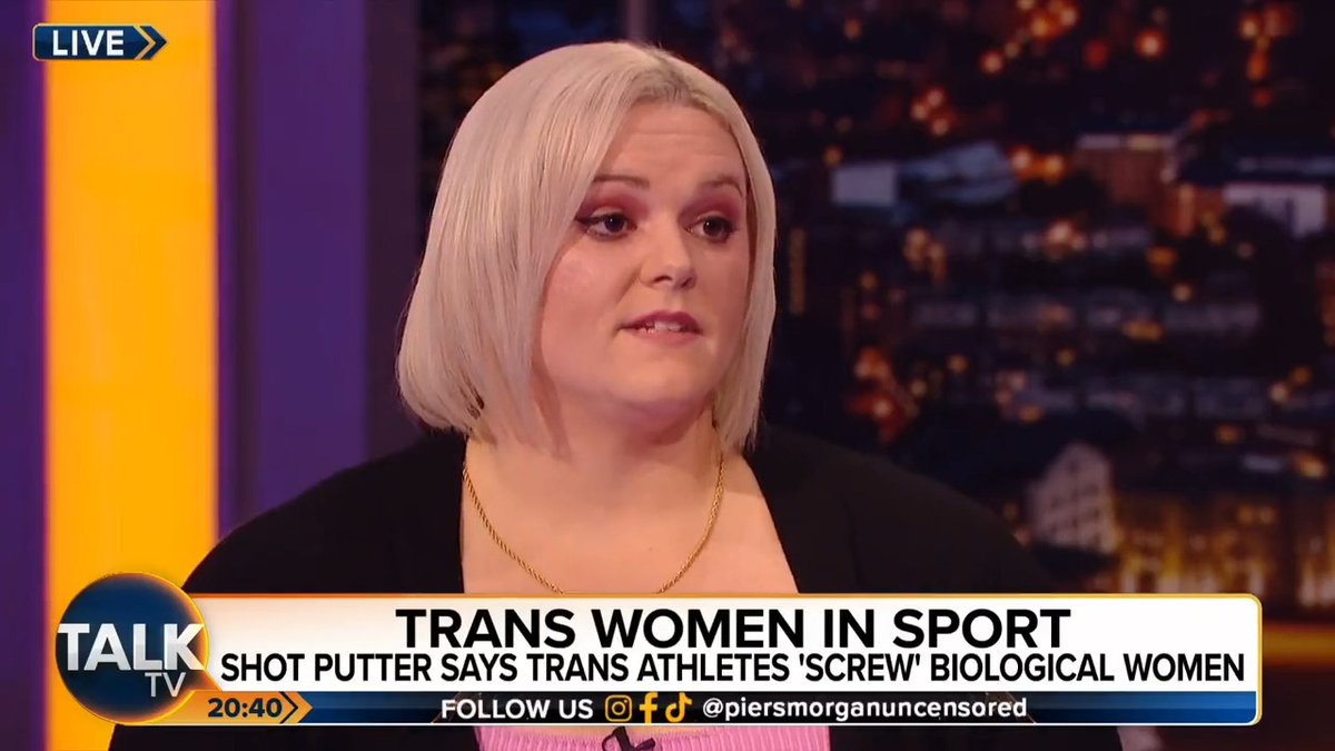 "They'll never have periods... it does hinder many, many females training." Shot put champion Amelia Strickler tells Piers Morgan why she thinks trans athletes shouldn't compete in female sports. Amelia Campbell | Piers Morgan | Talk | #PMU