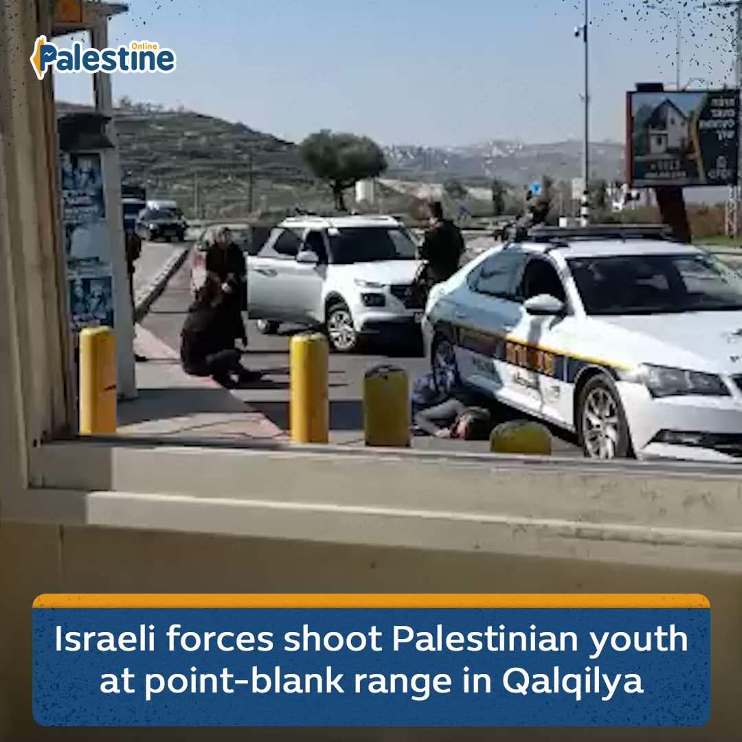 BREAKING: Israeli occupation forces shoot and murder a young Palestinian man identified as 22-year-old Aref Lahlouh at point-blank range in front of his mother and epileptic brother near the illegal settlement of Kedumim, the occupied West Bank.