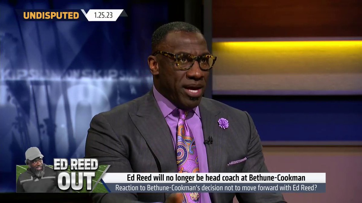 Ed Reed will no longer be the HC at Bethune-Cookman University, shannon sharpe reacts: