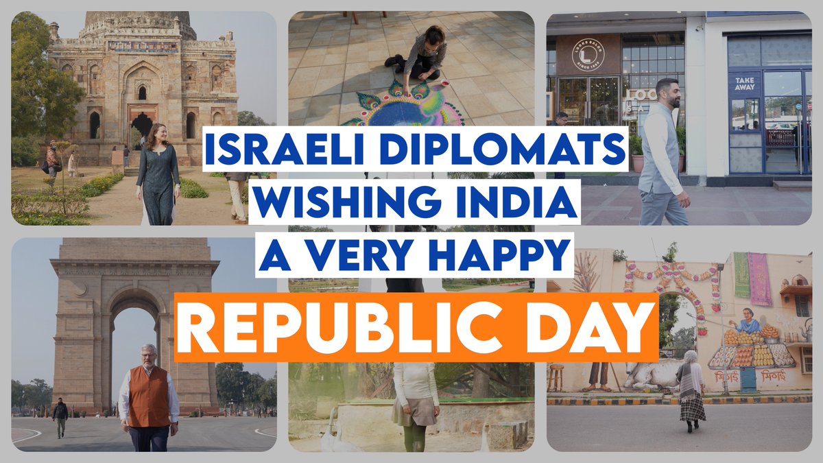 #HappyRepublicDay India! 🇮🇳🙏 📽️The team of Israel in India join in on the celebration of Incredible!ndia's rich heritage, and cultural diversity by wishing our dear Indian friends in some of their regional languages. #RepublicDay #RepublicDayIndia #RepublicDay2023 MyGovIndia