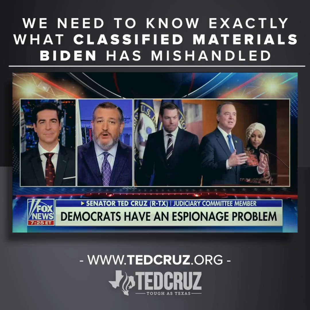 I have requested a classified briefing specifically about what classified materials Joe Biden had throughout his house and at the Penn Biden Center.