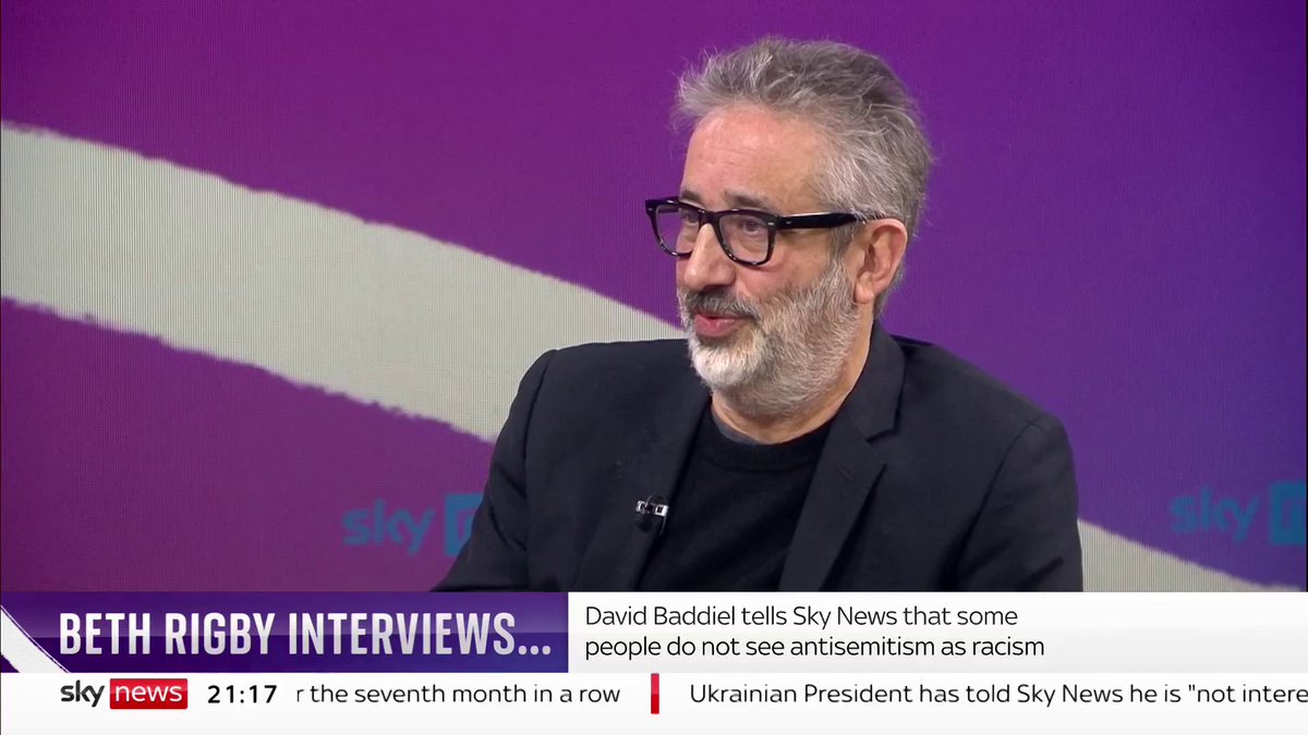 "Can I ask you directly, did you think Jeremy Corbyn was an anti-Semite?" - Beth Rigby .David Baddiel: "I absolutely do not think that Jeremy Corbyn in the front of his mind hates Jews. I don't think Jeremy Corbyn would say things that Kanye has said." #Rigby