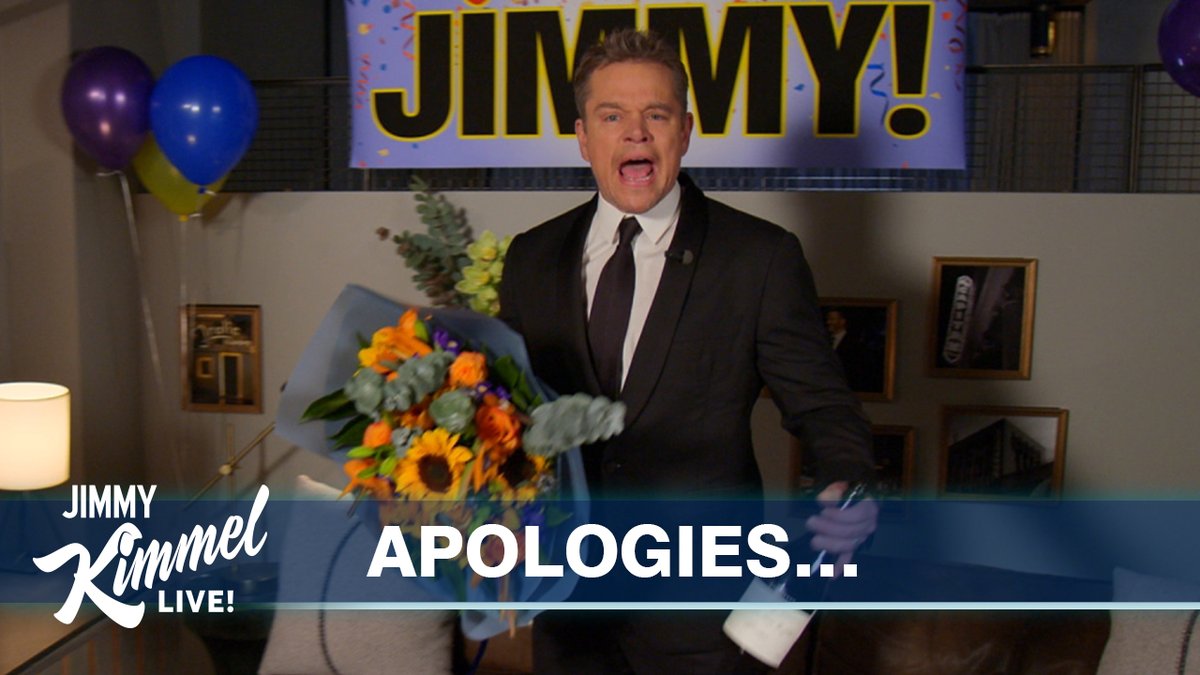 Apologies to Matt Damon… (maybe sometime in the next 20 years???) #KIMMELx20