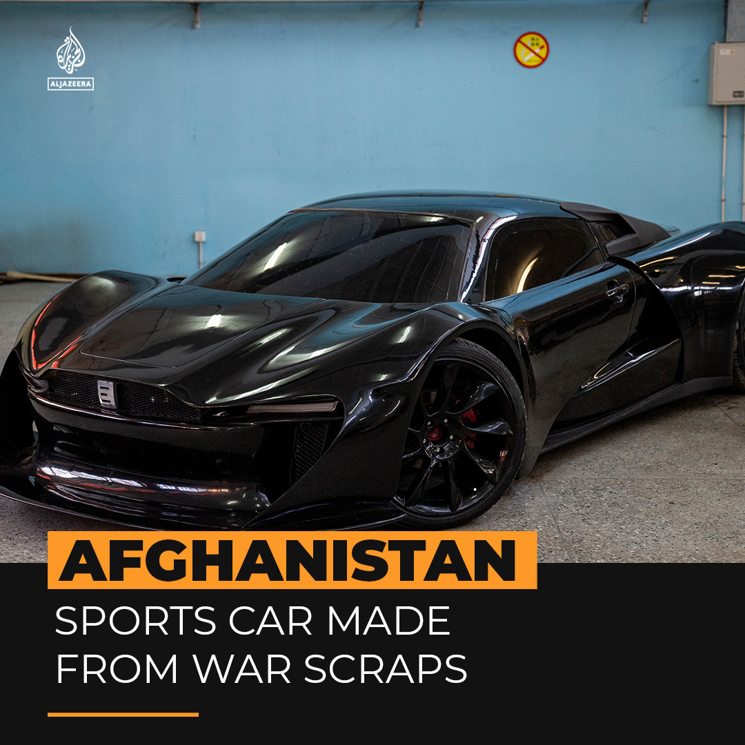 Afghan engineers have designed the country's first sports car, the “Helmet", using scraps left behind by US and NATO forces after their withdrawal from the country 👇