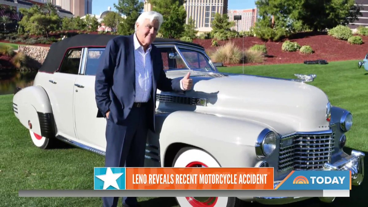 NEW: Jay Leno has suffered another major accident. He revealed he broke several bones while riding a motorcycle last week. This comes just 2 months after the comedian suffered third degree burns while working on a vintage car.