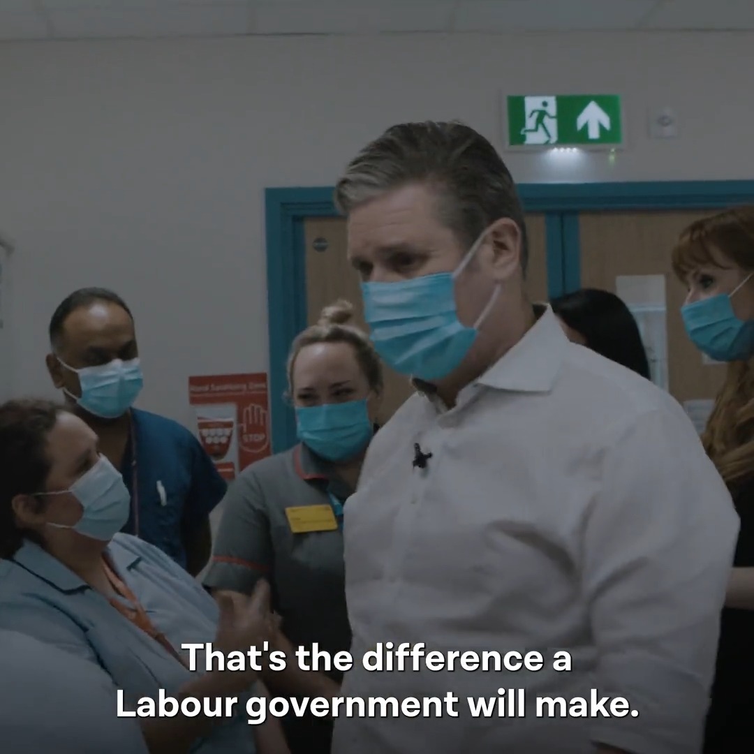 Under the Tories, our NHS isn’t just on its knees, it’s flat on its face. My Labour government will train a new generation of doctors and nurses to make sure that people are treated on time again.