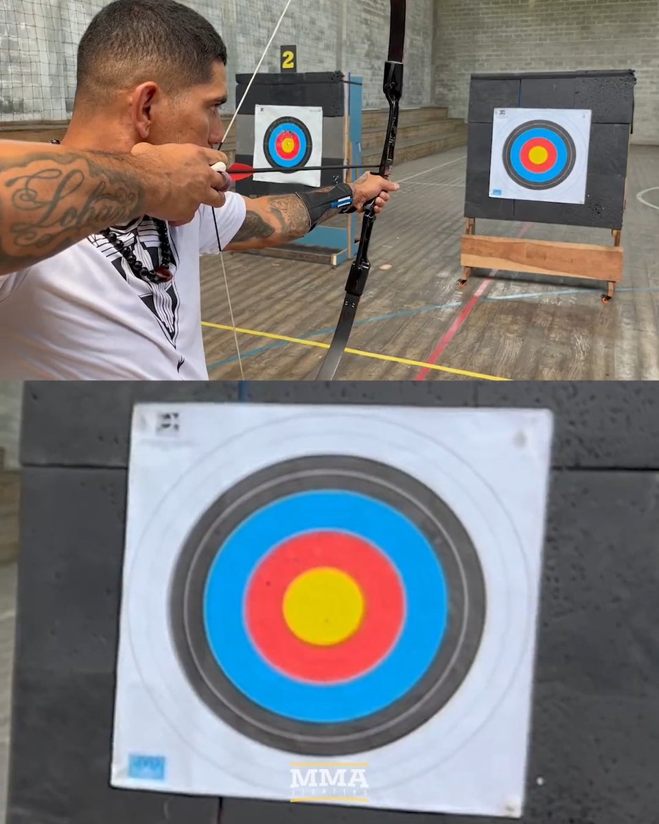 Just Alex "Poatan" Pereira hitting the bullseye 🎯 (via Guilherme Cruz) ▶️