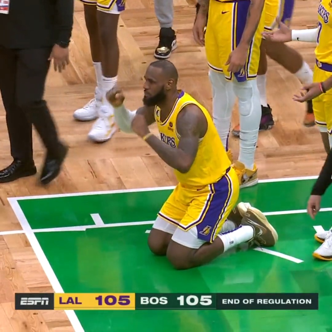 LeBron was not happy after this play to win the game.