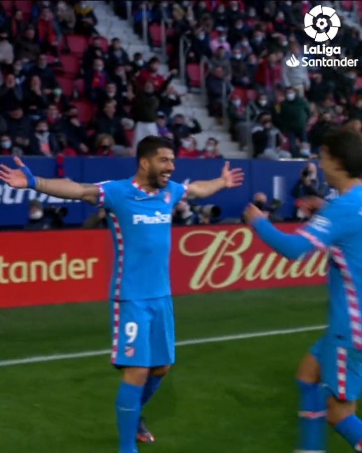 😱 ¡Qué delantero era Luis Suárez, Atlético de Madrid! #OsasunaAtleti | #LaLigaSantander