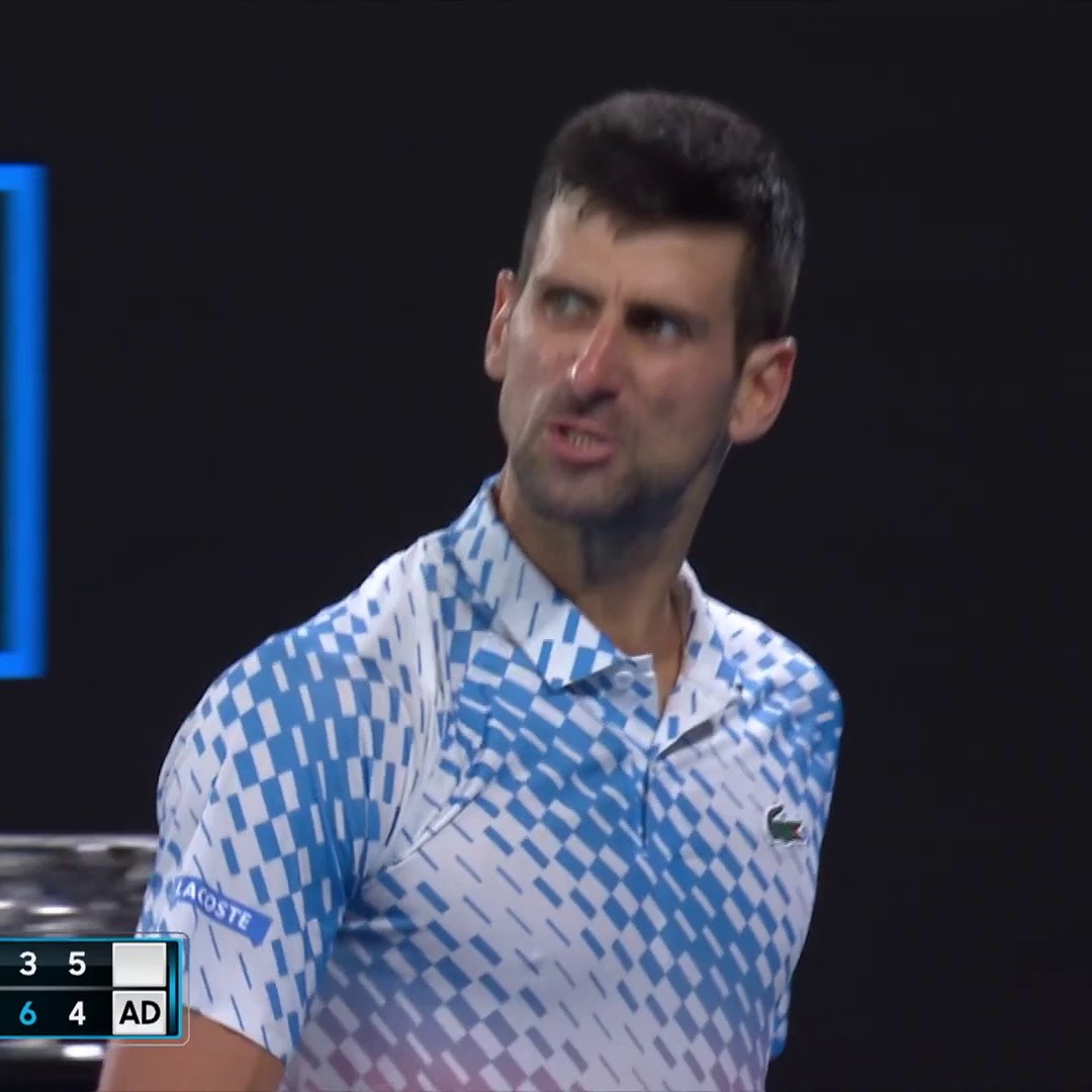 Look at the passion from Djokovic shortly after saving set point 😤