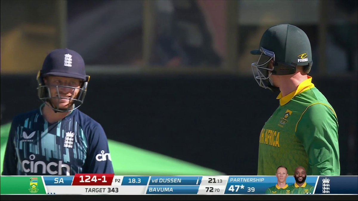 Jos Buttler and Rassie van der Dussen share a heated exchange ๐ณ