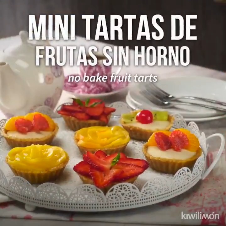 ¡Olvídate de todo con estas ricas mini tartas de frutas sin horno! ✨ Receta 👉