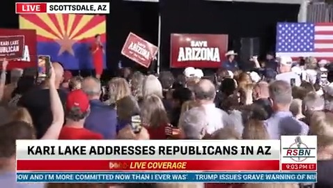 .@Karilake: "Let's start with 300k ballots with ZERO chain of custody. I'm going to explain this in slow motion, really easy terms, for the morons in the media back there. Testimony from our whistleblowers down at Runbeck proves that. 300k ballots lacked chain of custody."