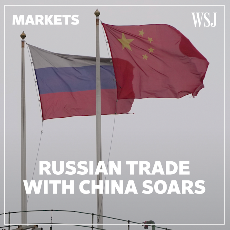 Russia’s invasion of Ukraine and the raft of sanctions that sought to cut it off from Western markets has propelled the commercial relationship between Beijing and Moscow to new heights #WSJWhatsNow