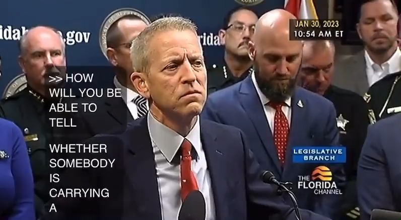 Today, Florida officials were asked how they’ll know if someone is legally allowed to carry a gun if they pass permitless carry? They said they’ll know AFTER that person commits a crime. That’s their plan. Wait until people get shot.