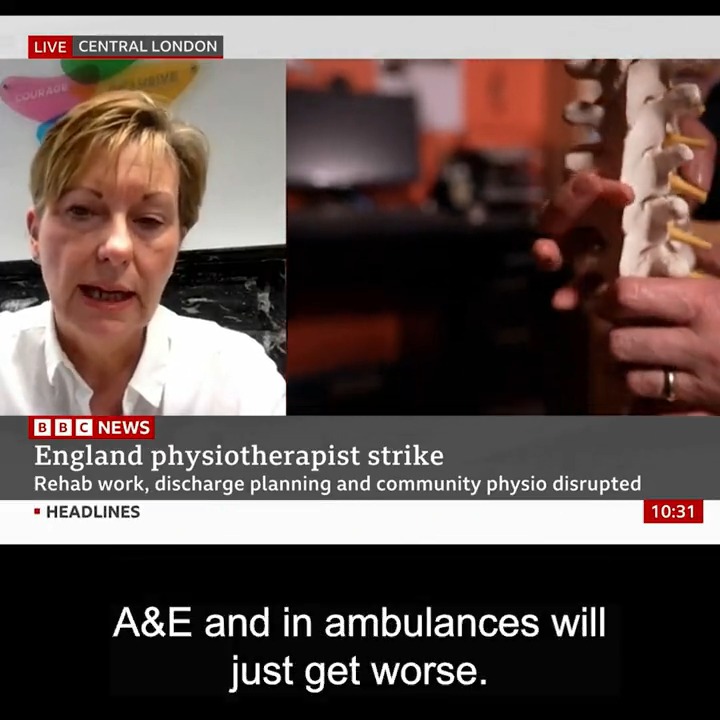 'Morale is at an all-time low, partly because they simply haven't got the workforce that they need to deliver the services they want to deliver' @KMiddletonCSP spoke to the BBC about why NHS physio staff took part in strike action last week. #CSP4FairPay