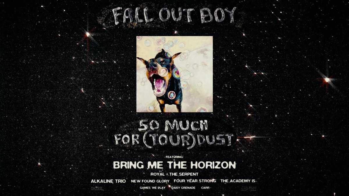 🚨 WAKE UP, we’re going on tour 🚨 ✨So Much For (Tour) Dust✨ is coming to stadiums &amp; amphitheaters this summer! Taking Bring Me The Horizon + Royal & the Serpent 🧀 along for the ride + Alkaline Trio, New Found Glory, four year strong &amp; The Academy Is... on select dates
