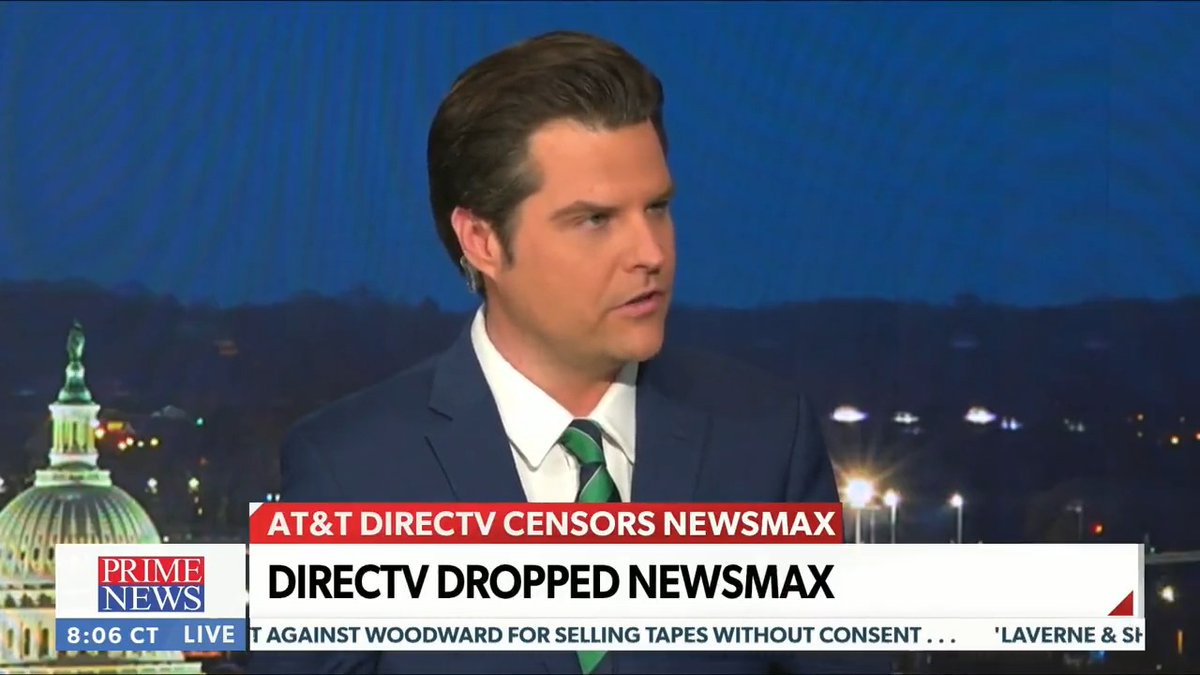 AT&T's DirecTV has REMOVED @Newsmax from its lineup. This is blatant content-based censorship. Congress, the Antitrust Division of the DOJ, and the FCC need to investigate AT&T's decision immediately. Americans should not be denied their right to access diverse viewpoints.