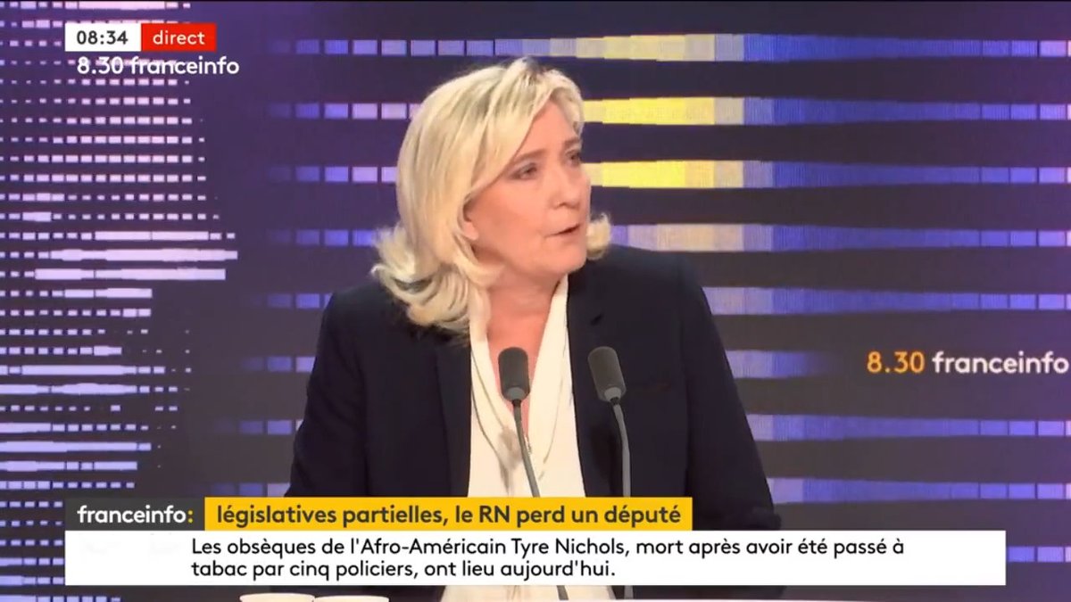 La NUPES a appelé à voter pour la candidate macroniste dans la Marne, a appelé à voter pour Emmanuel Macron en 2022 et annonce qu'elle refusera de voter la motion référendaire du RN. Ça prouve le caractère fallacieux de leur opposition ! franceinfo