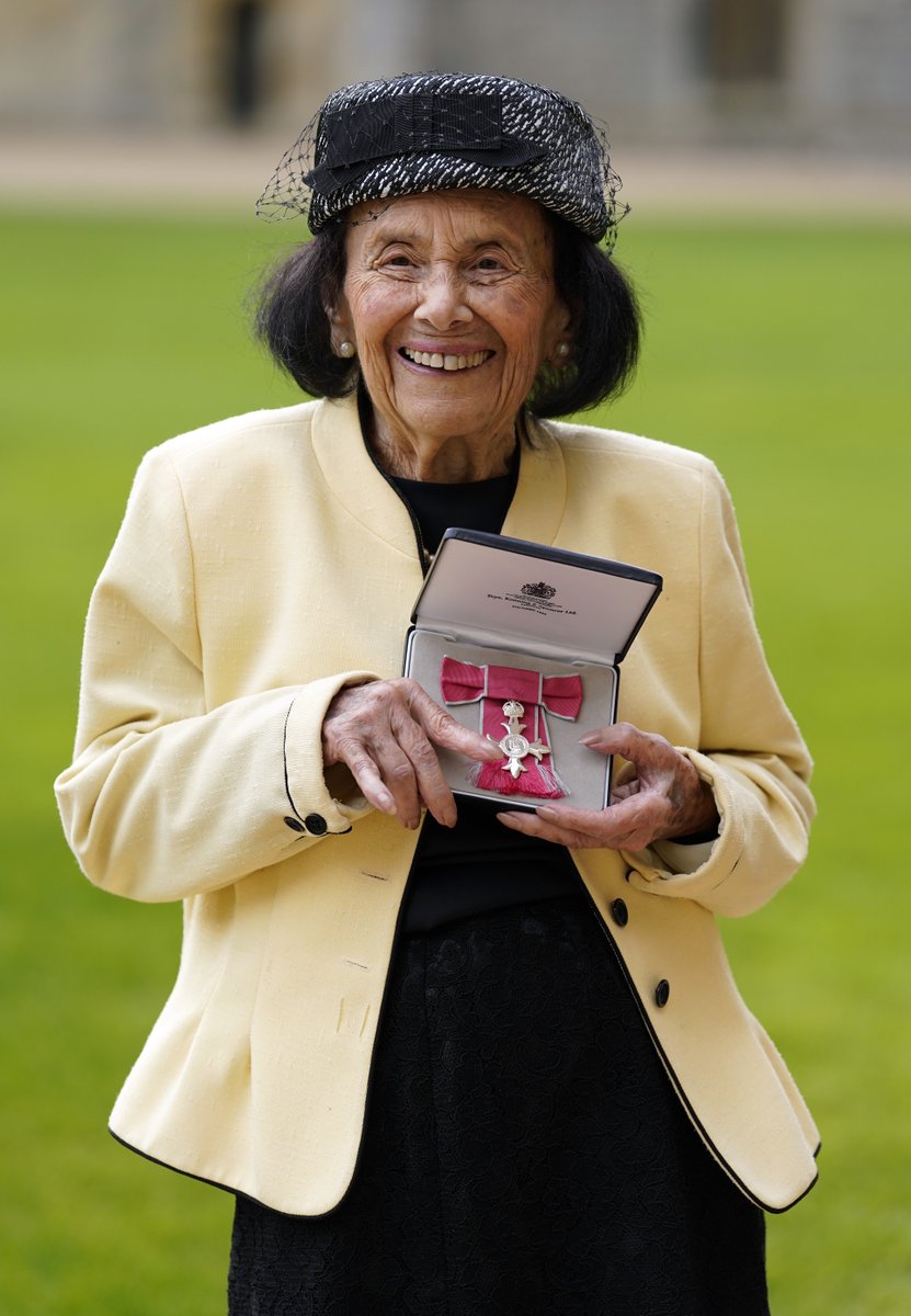 'How can I explain the unexplainable? It is a very special honour.' Lily Ebert is one of the UK’s last living Auschwitz survivors and has devoted her life to educating people about the Holocaust. 🎖️ This week, she was awarded an MBE for her work by The King at Windsor.