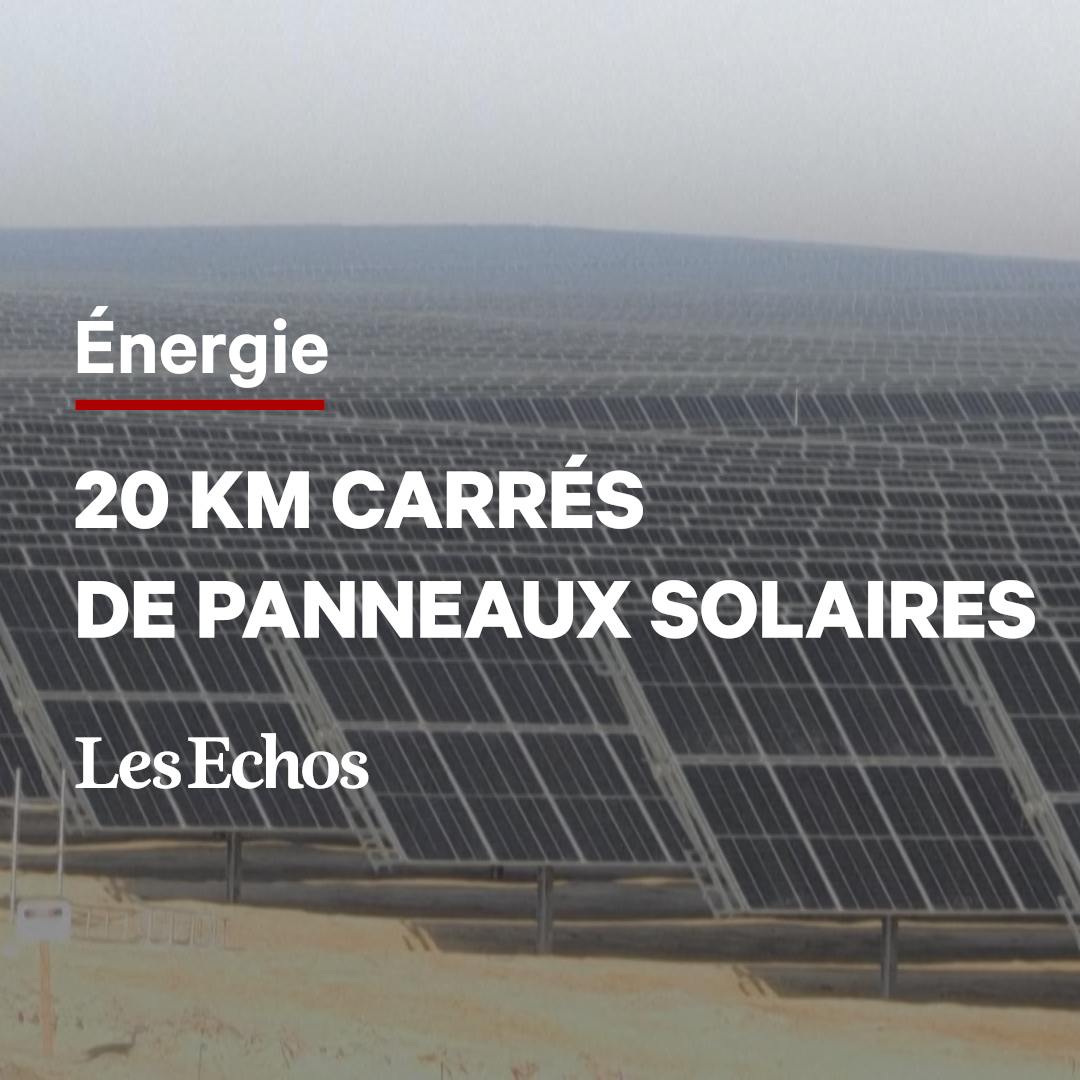 Les Emirats mettent en service la plus grande ferme solaire au monde 20 kilomètres carrés de panneaux solaires, un cinquième de la superficie de Paris, doivent permettre de produire à terme de l’électricité pour plus de 160.000 foyers. Plus d'infos ➡️