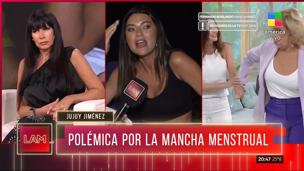 🎙️ Sofía Jujuy explicó la campaña publicitaria de la mancha menstrual 💬 "Con Georgina estábamos nerviosas". 💬 "Usamos sangre falsa". #LAM en América 📺 ElEjercitoDeLAM A N G E L