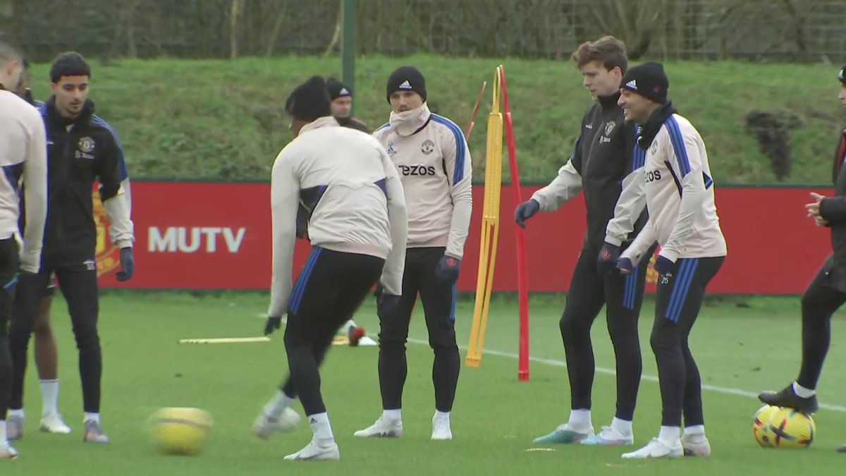 Marcel Sabitzer di sesi latihan Manchester United hari ini 👀 #utdfocusid