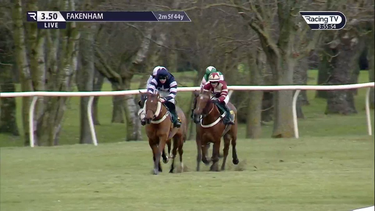 Local owner-trainer Caroline Fryer celebrates a lovely success after Cloudy Wednesday shows plenty of steel in the Fakenham Racecourse Supports Racing to School Novices' Handicap Chase ๐ A double on the day for promising 5lb claimer Lewis Stones, conditional jockey to Olly Murphy