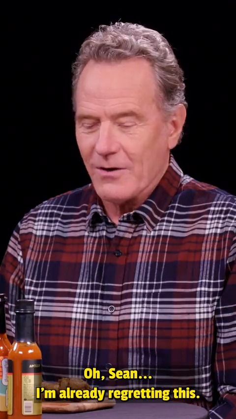 New #HotOnes episode with Bryan Cranston! 🔥 8 years later and BACK to take on the gauntlet once again. Will he make it through the wings of death? Episode out NOW: