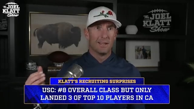 "Seeing them where they were in the recruiting rankings was jarring" Joel Klatt explains why he is concerned with USC's 2023 recruiting class ⬇️