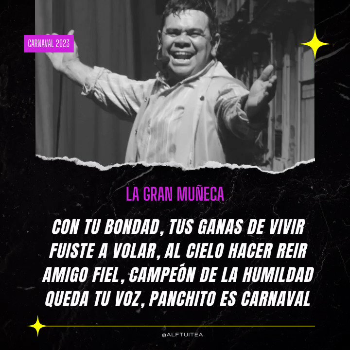 Panchito es Carnaval... 🖤