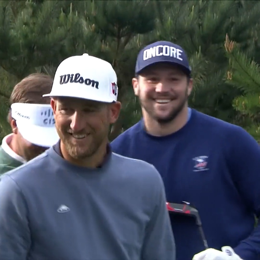 Starting strong 💪 Josh Allen is off to a hot start after his opening tee shot AT&T Pebble Beach Pro-Am.