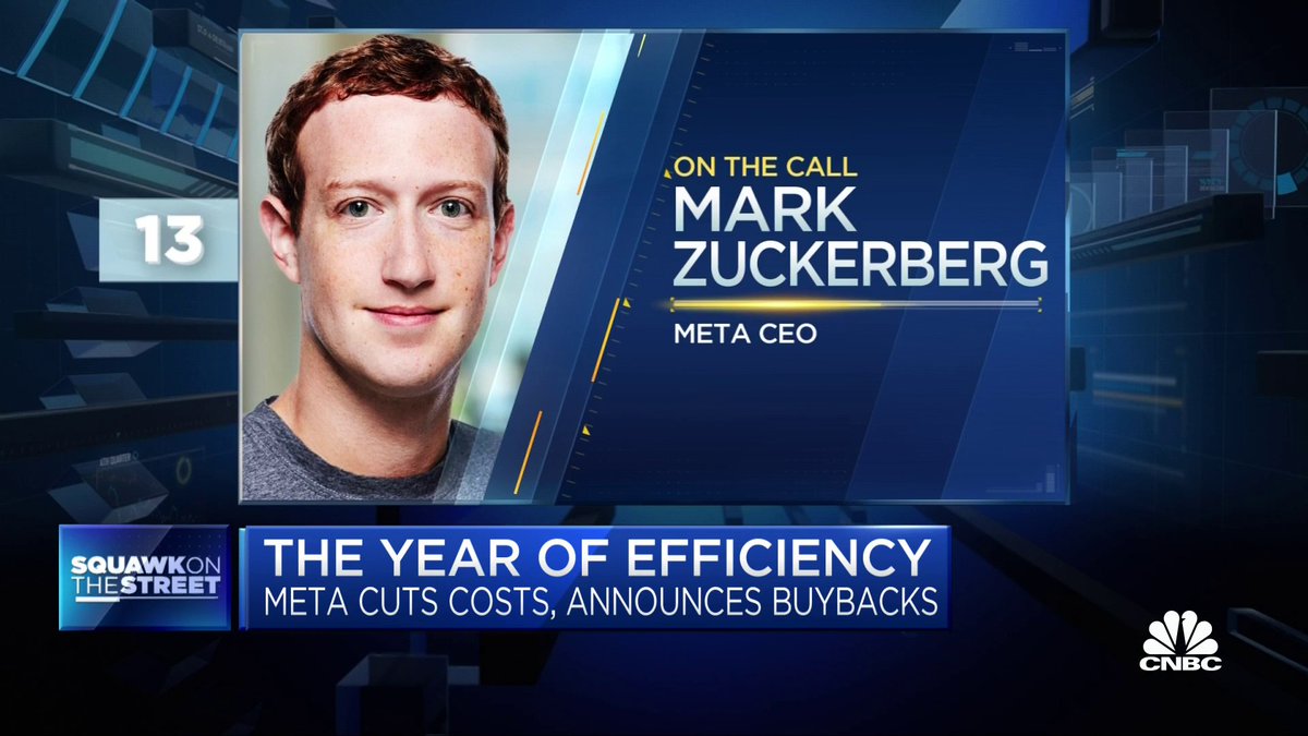 It's the year of efficiency for $META, and Mark Zuckerberg wants investors to know, mentioning it 41 times on the call.