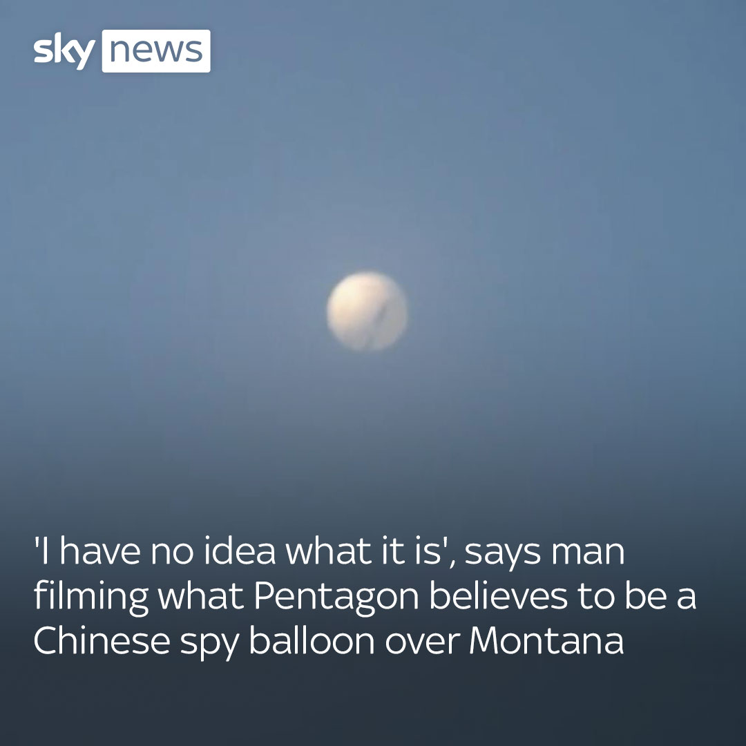 The US government has said a strange balloon floating in the sky over Montana is a surveillance device of Chinese origin. Read the full story: