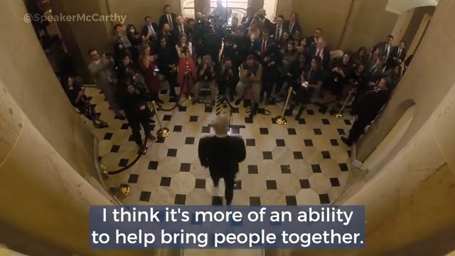 I’m honored to have the job of Speaker, and I will work hard each and every day for YOU—the American people.
