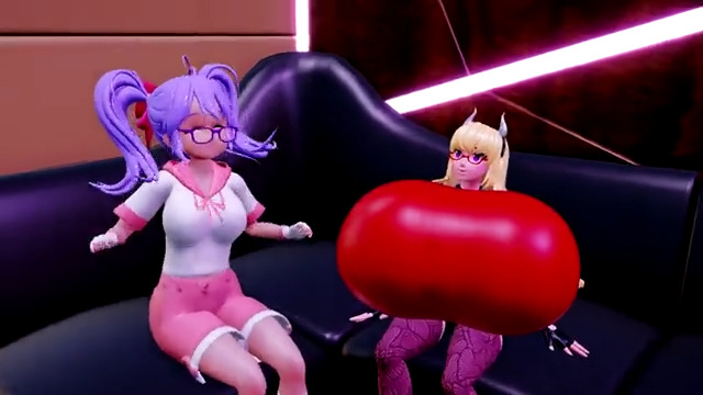 The original inflation version I wanted to do was based on the old "Double D Gum" skit from the 90s. It looked kinda weird and you'd have to have seen the original to understand it. So I added a bubble and used the other version as the main inflation version.