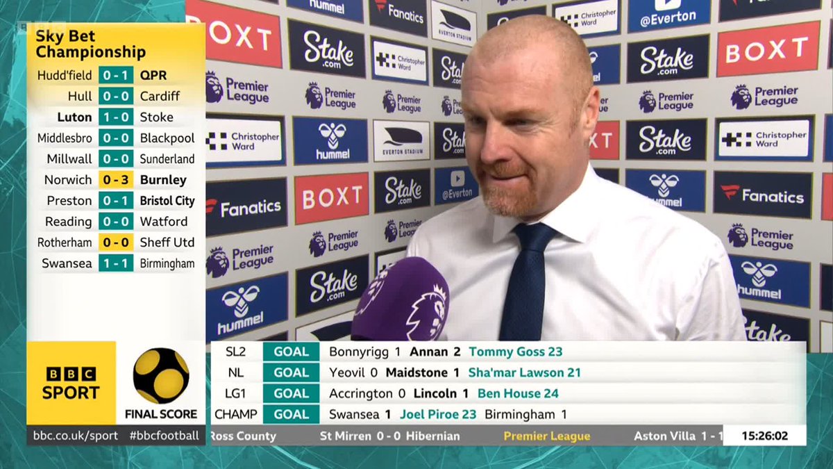 Sean Dyche, we've missed you 😂 Watch: #BBCFootball
