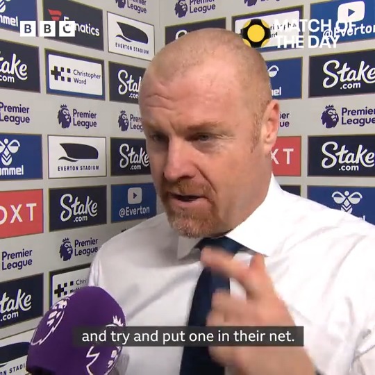 Sean Dyche is back 😂 #BBCFootball #EVEARS