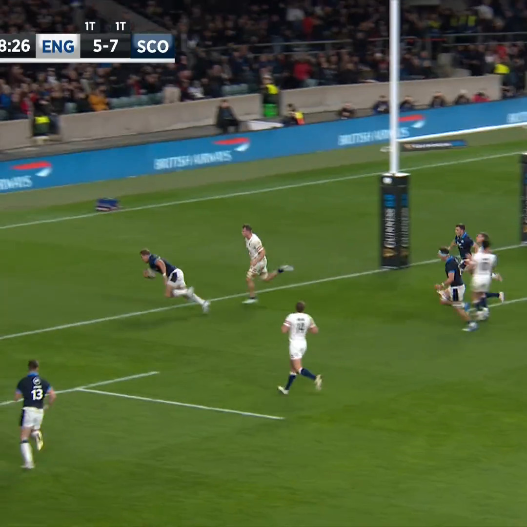 One of the greatest solo tries you will ever see. 🤯