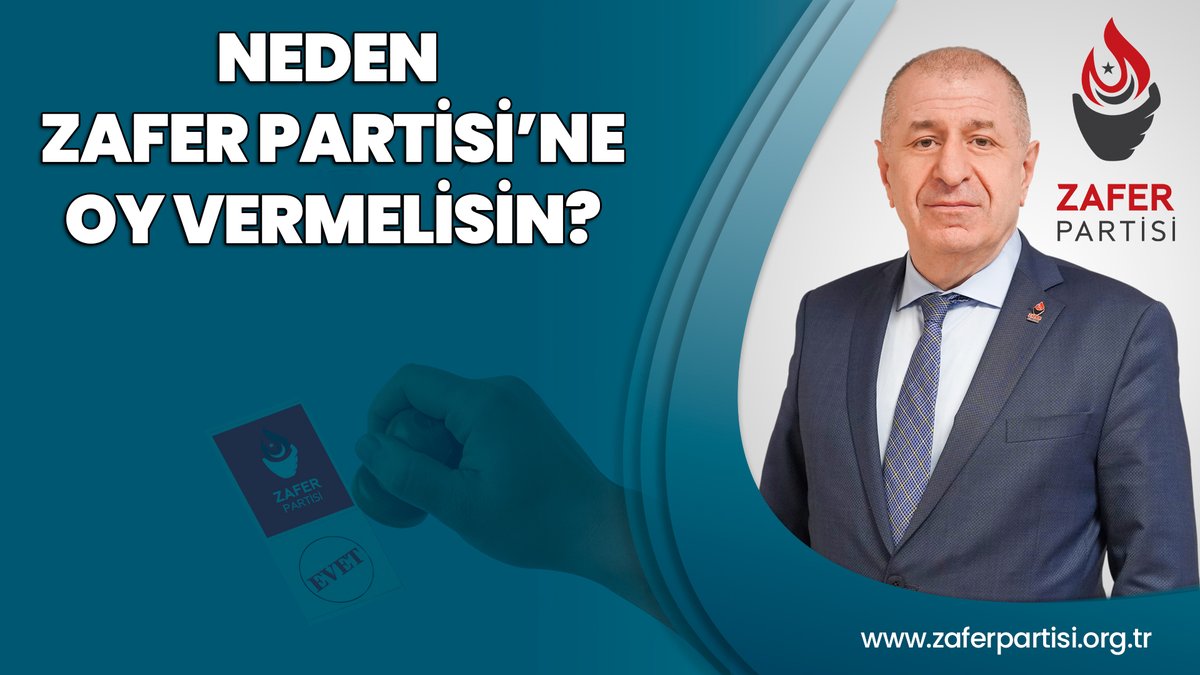 2023 seçimleri yaklaşırken, iktidar ve muhalefetin algı operasyoncuları, "Zafer Partisi'ne verilen oy boşa gider" yalanını dolaşıma soktur. @ZaferPartisi'ne verilen oy boşa gitmez! Asıl sorun, 20 seneden beri boşa verilen oyların Türkiye'yi getirdiği noktadır.