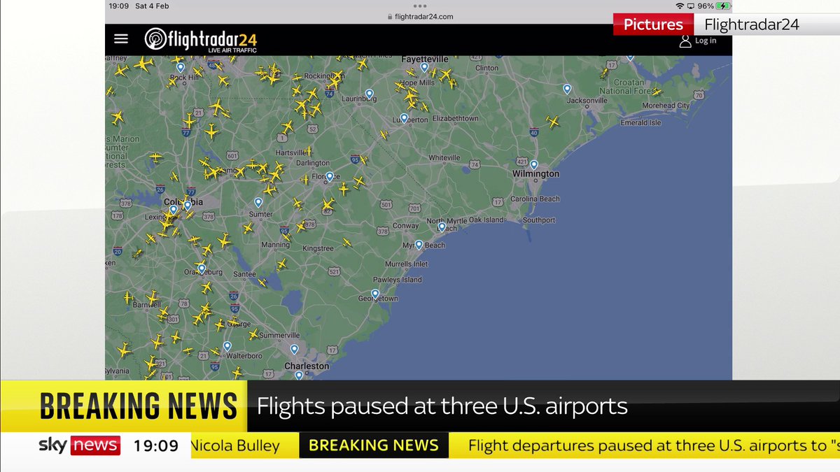 BREAKING: Flights have been suspended at several airports in the US as the country reportedly prepares to shoot down a suspected Chinese spy balloon. Mark Stone has the latest. Read more here: 📺 Sky 501, Virgin 602, Freeview 233 and YouTube