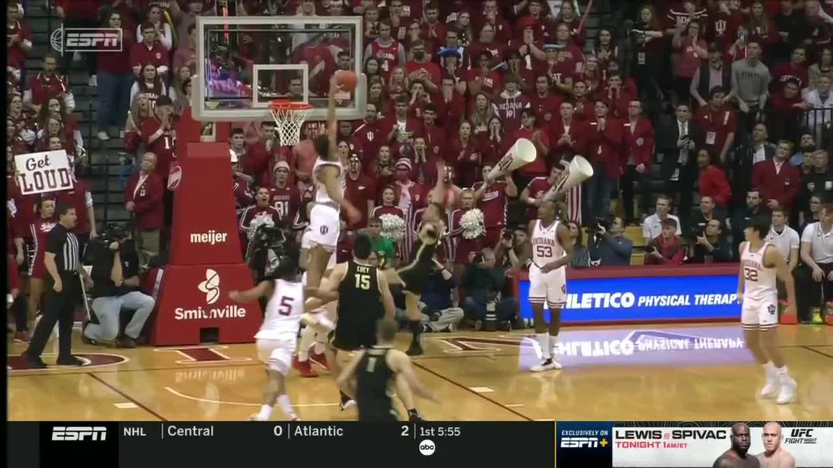 Look at this block. 😯 TJD x Indiana Basketball