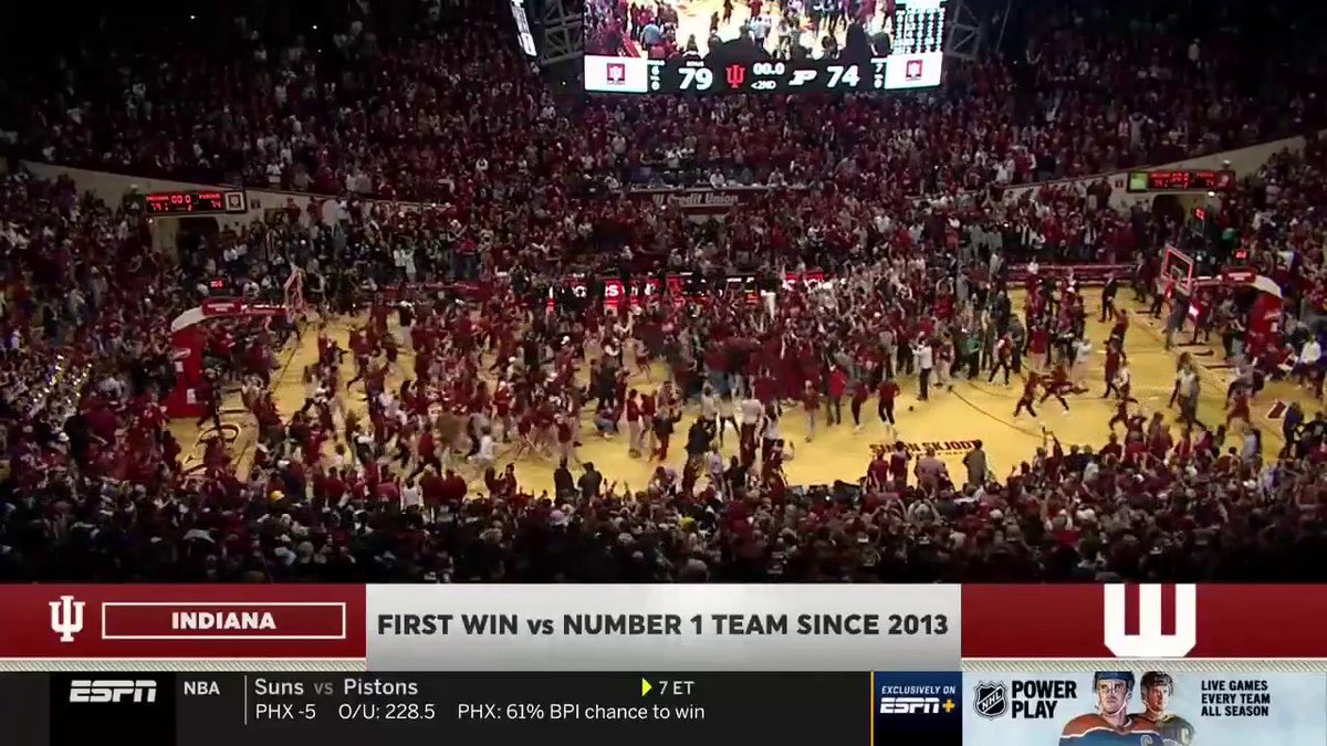 STORMING THE COURT IN BLOOMINGTON ‼️ Indiana Basketball