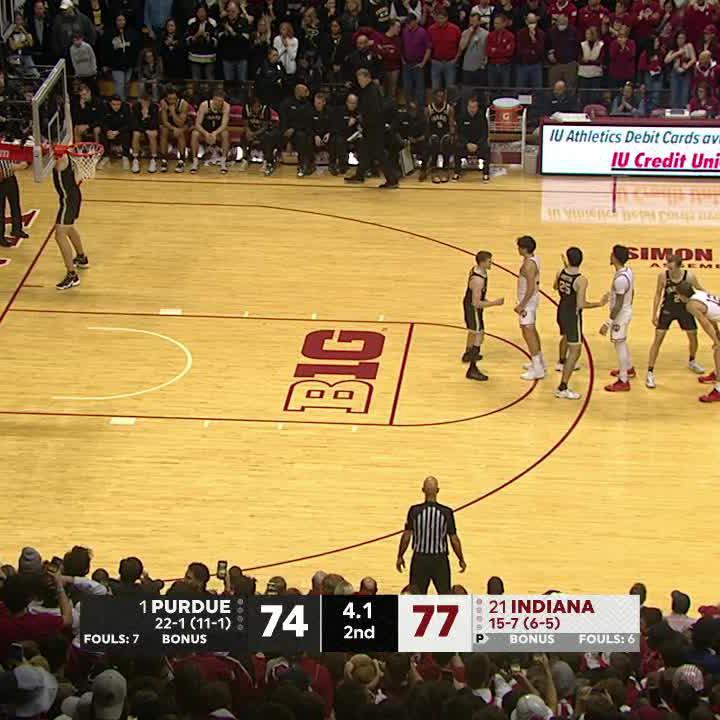 MADNESS IN ASSEMBLY HALL‼️ No. 21 Indiana gets its first win over an AP No. 1 team since 2013 😤